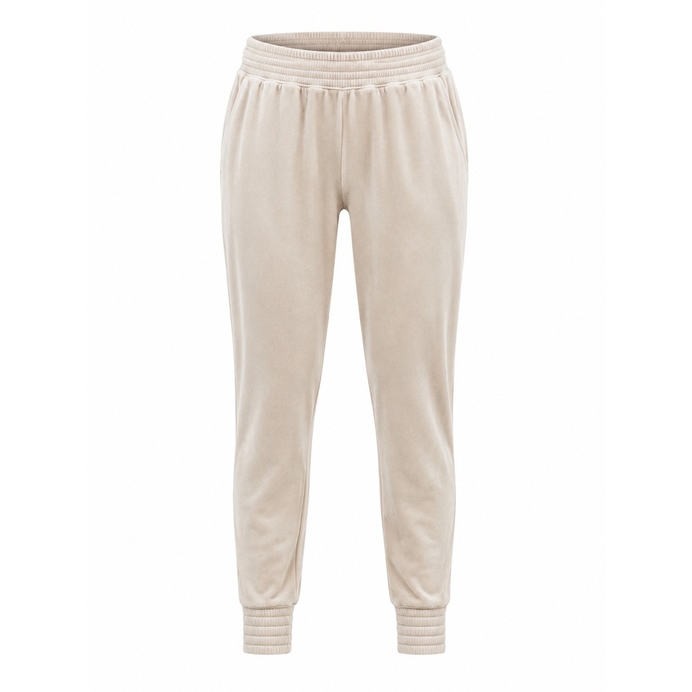 Abercrombie Fitch Velour Jogger Sweatpants Beige Large Athletic pants cozy plush